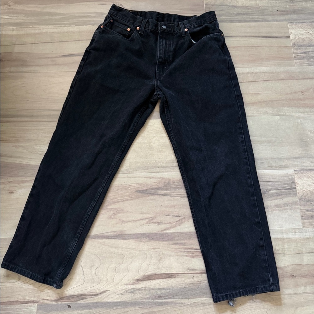 Levi's Black Relaxed Straight Jeans
